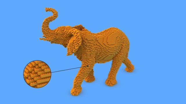 Yellow Elephant in Lego